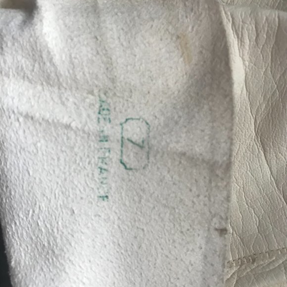 ARIS OF PARIS:  VINTAGE 1940-50S WHITE KID LEATHER GLOVES SIZE 7 - Picture 2 of 3